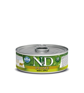 Comida húmeda de jabalí y manzana