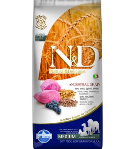 Farmina N&D Bajo en Cereales Perros Cordero, Arándano, Aloe Vera, Psyllium, Cúrcuma y Té Verde