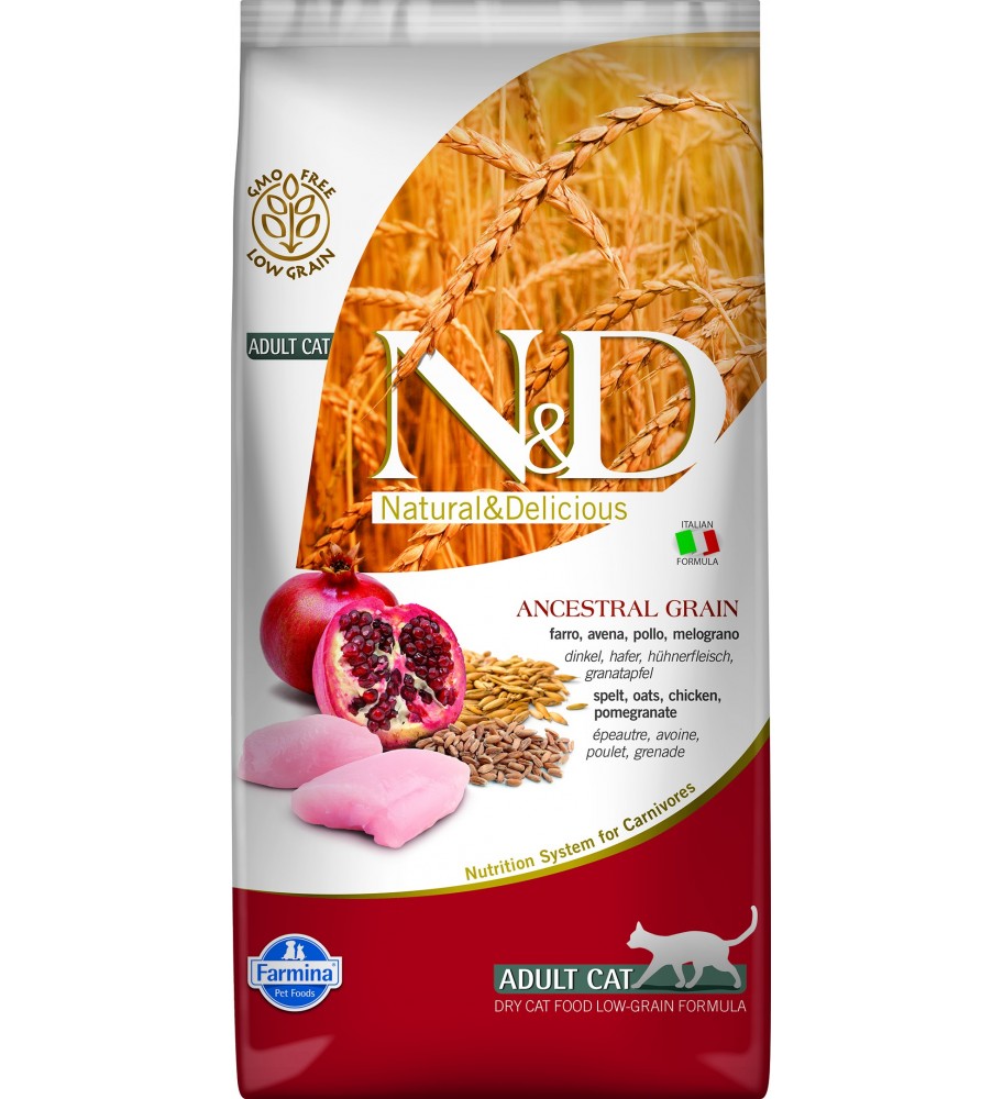 Farmina N&D Gatos Bajo en Cereales Pollo & Granada