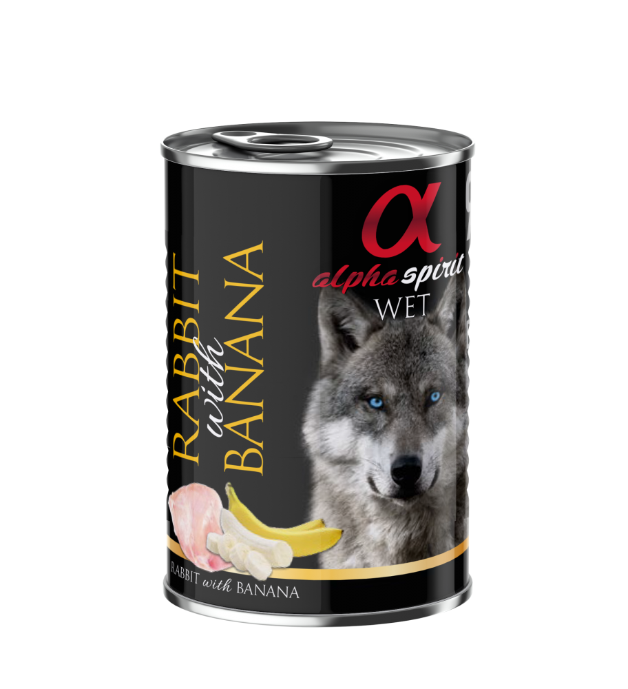 Alpha Spirit en Lata Perros conejo & Banana