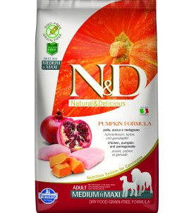 Farmina N&D Sin Cereales Calabaza Adultos Razas Medianas - Razas Maxi Pollo